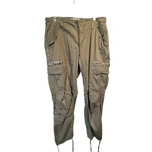 Y2K Abercrombie & Fitch Parachute Pants Womens Size 32 Skater‎ Baggy Green